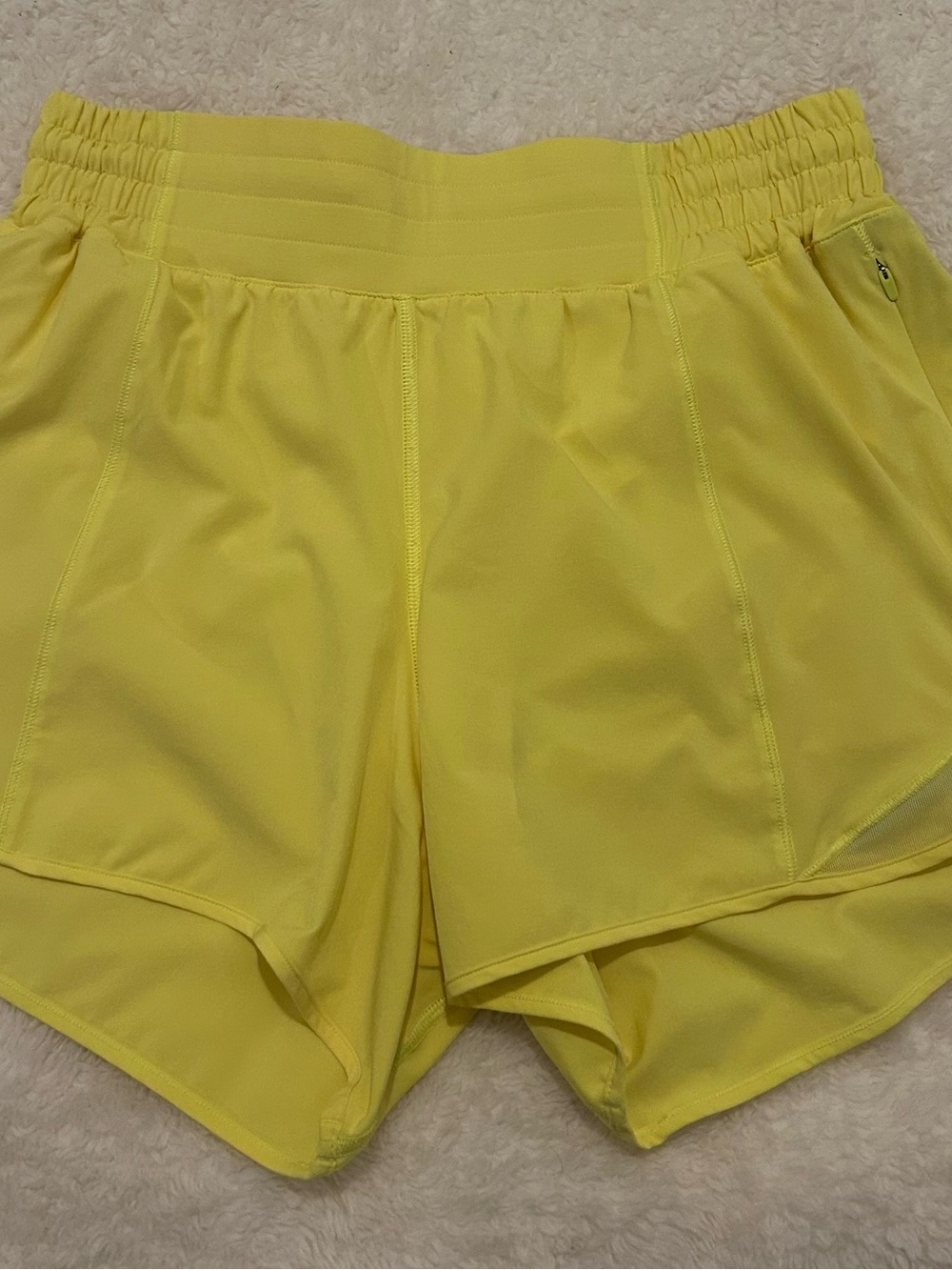lululemon athletica bright yellow athletic shorts